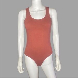 GAP Brick‎ Red Swoop Neck Bodysuit
